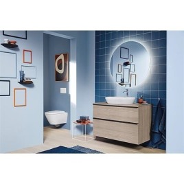 Vasque Duravit D-Neo, BxHxT: 550 x 165 x 440 mm, avec trop-pleint, 1 trou robinet au centre, blanc