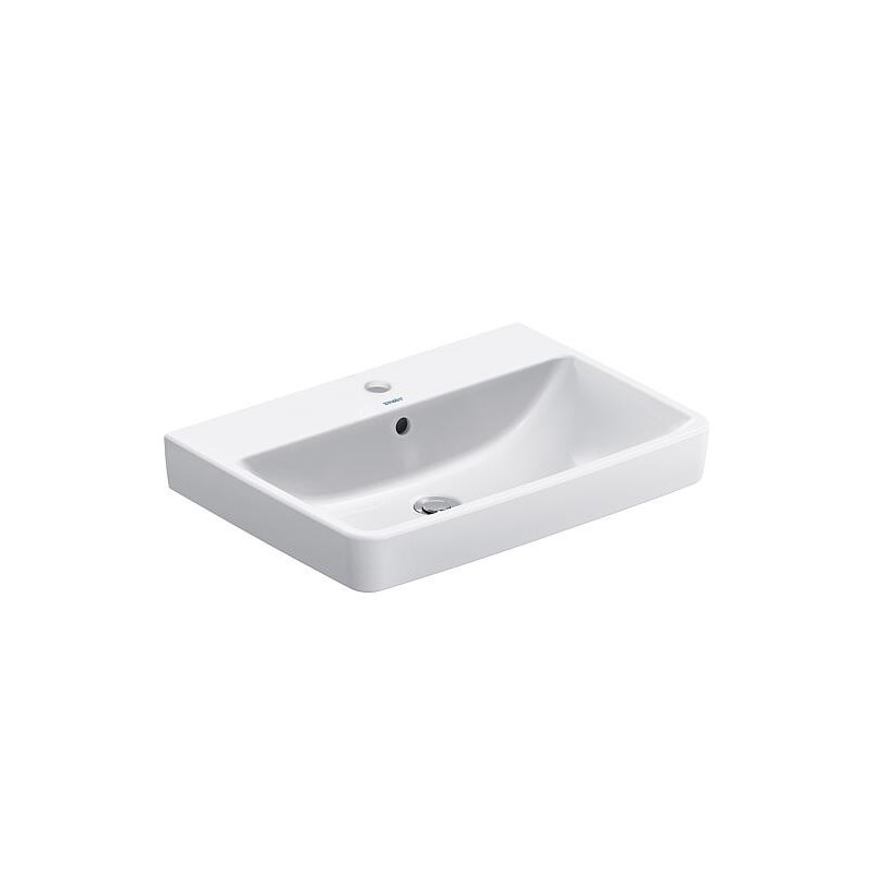 Vasque Duravit No. 1 lxHxP: 650 x 175 x 460 mm, avec trop-plein, avec 1 trou robinet, blanc