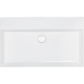 Vasque Elayla lxhxp: 810x130x460 mm sans trou robinet avec trop-plein céramique blanc