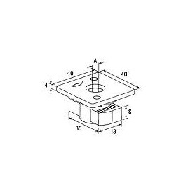 Ecrou coulissant Fischer FCN Clix M10 inox A4