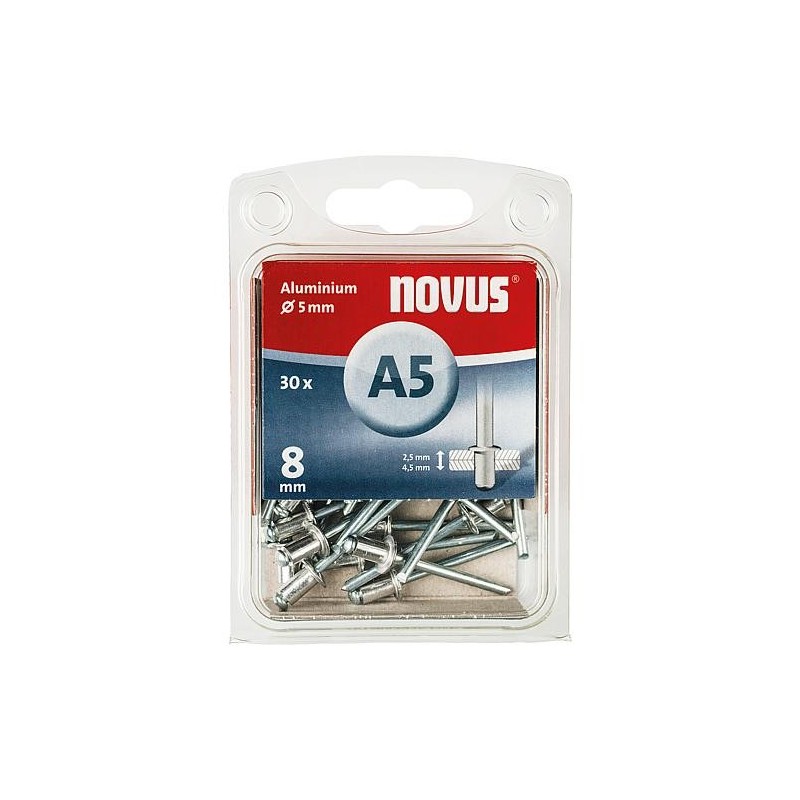 Rivet aveugle A 5 X 8 ALU 30 pièces