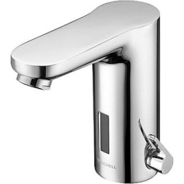 Mitigeur lavabo Schell CELIS E HD-M fonctionnement sur pile saillie 130 mm chrome