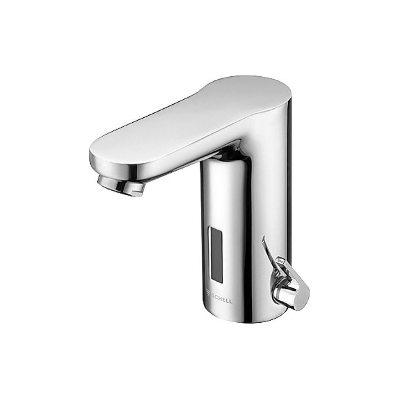 Mitigeur lavabo Schell CELIS E HD-M fonctionnement sur pile saillie 130 mm chrome