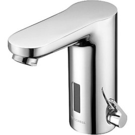 Mitigeur lavabo Schell CELIS E HD-M sur secteur saillie 130 mm chrome