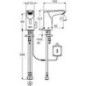 Mitigeur lavabo Schell XERIS E HD-M saillie 95 mm chrome avec sonde IR fonctionnement sur pile