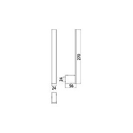 Porte-papier emco loft verticale pour 2 rouleaux, noir