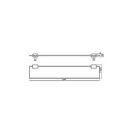 Tablette emco loft verre satiné 600mm noir