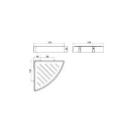 Corbeille d’angle emco loft longueur des côtés 179 mm noir/noir