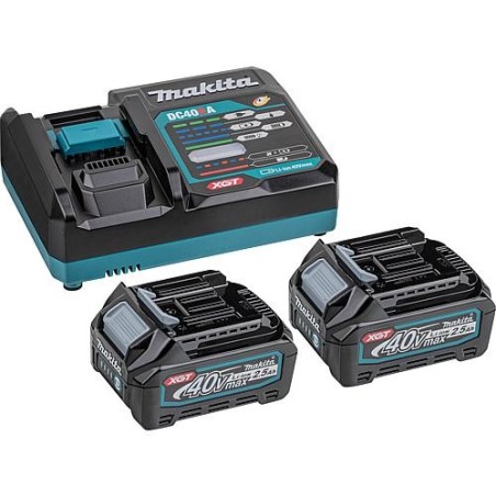 Kit de batteries Makita 40 V avec 2x batteries 2,5 Ah et chargeur