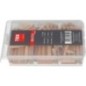 Cheville en bois TOX assortiment 190 pcs. Boltfix wood 100x 6 x 30 mm, 50x 8 x 40 mm, 40x 10 x 40 mm, cheville cannelée en