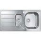 Evier inox Grohe K200 avec 1,5 lavabo reversible lxp: 965x500 mm