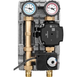 Kit de circuit de chauffage Easyflow DN20 (3/4") avec vanne mélangeuse à 3 voies avec moteur mélangeur avec pompe Grundfos