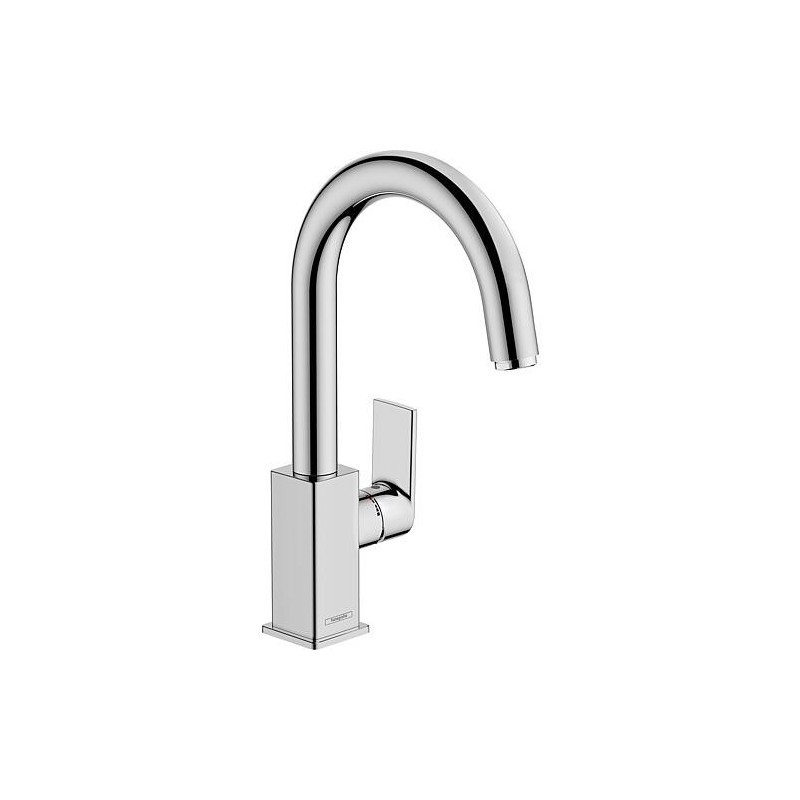 Mitigeur de lavabo Hansgrohe 210 Vernis Shape, déport 166 mm, chromé, col de cygne