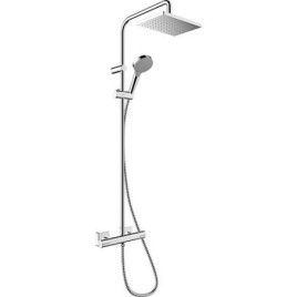 Système de douche Hansgrohe 230 1jet Vernis Shape, douchette, pomme de douche 230 x 170 mm et thermostat, chromé