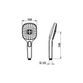 Douchette manuelle Hansa Activejet Style 3 jets Ø 108 mm, chromé