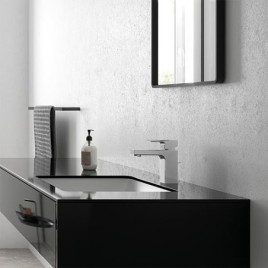 Mitigeur de lavabo Hansgrohe 100 Vernis Shape, déport 110 mm, chromé, sans garniture d’écoulement