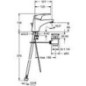 Mitigeur de lavabo Hansa Hansamix, déport 127 mm, s. garn. d’écoul. Déport 127 mm chromé