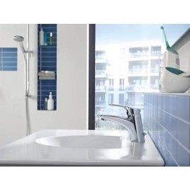 Mitigeur de lavabo Hansa Hansamix, déport 127 mm, chromé