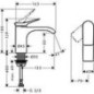 Robinet simple Hansgrohe 80 Vivenis, déport 133 mm, chromé