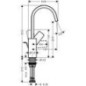 Mitigeur de lavabo Hansgrohe 210 Vivenis, déport 139 mm, chromé, bec orientable