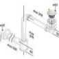 Siphon économique pour lavabo Ø 32 mm, y compris vanne à clic avec sortie horizontale