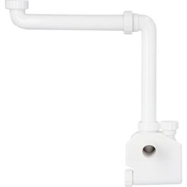 Siphon plat de lavabo DN32(1 1/4") x Ø32 mm avec ouverture de nettoyage, pour montage sous meuble