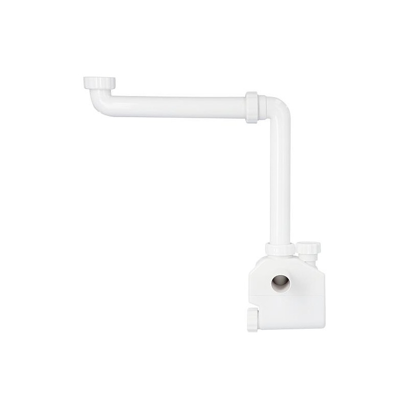 Siphon plat de lavabo DN32(1 1/4") x Ø32 mm avec ouverture de nettoyage, pour montage sous meuble