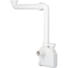 Siphon plat de lavabo DN32(1 1/4") x Ø32 mm avec ouverture de nettoyage, pour montage sous meuble