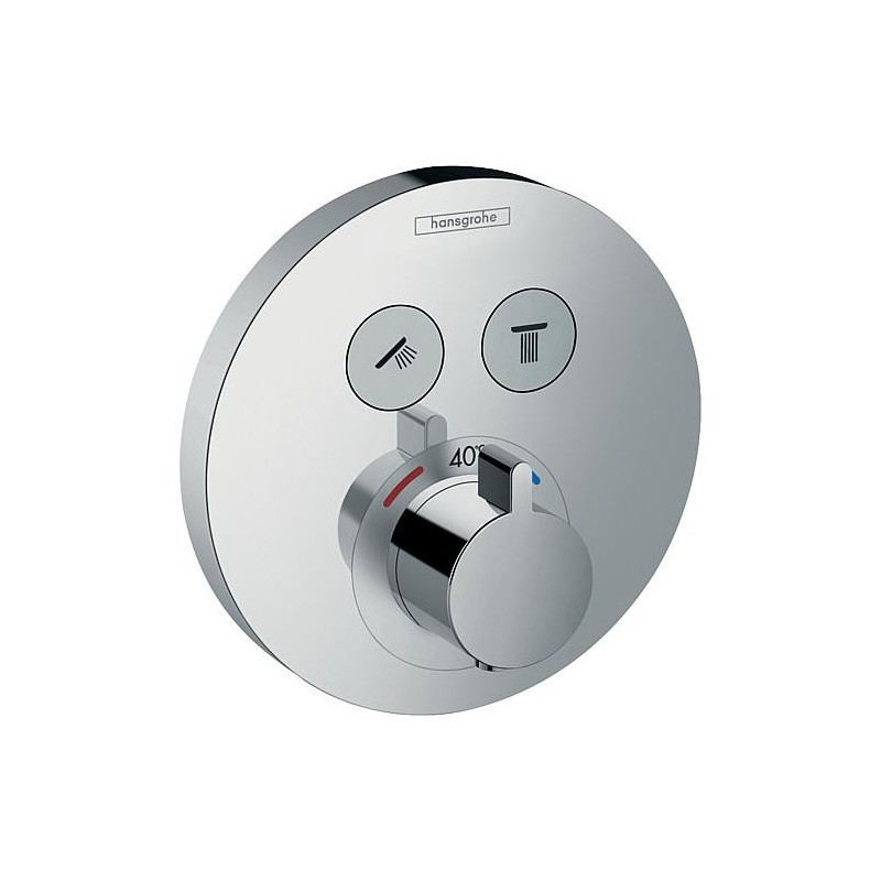 Thermostat encastré Hansgrohe ShowerSelect S Set de finition 2 consommateurs chrome