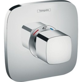 Mitigeur thermostatique encastré Hansgrohe Ecostat E Highflow set de finition chrome