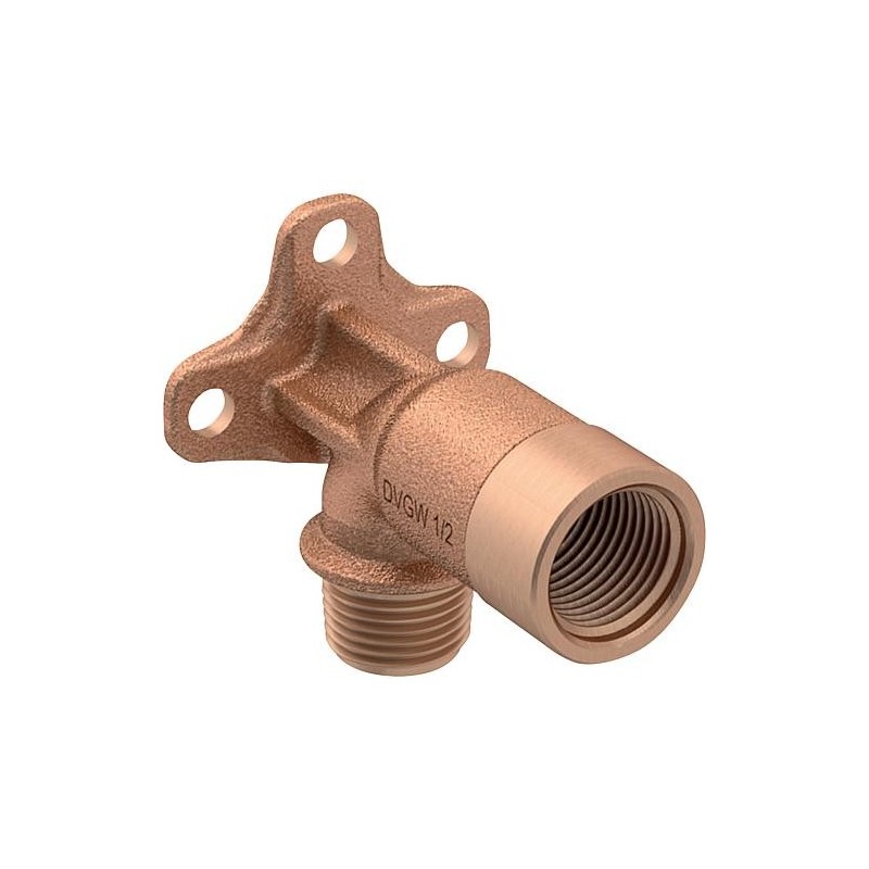 Cornière de raccordement 90° (IGxAG) DN15 (1/2") x DN20 (3/4") compatible MF L : 73 mm