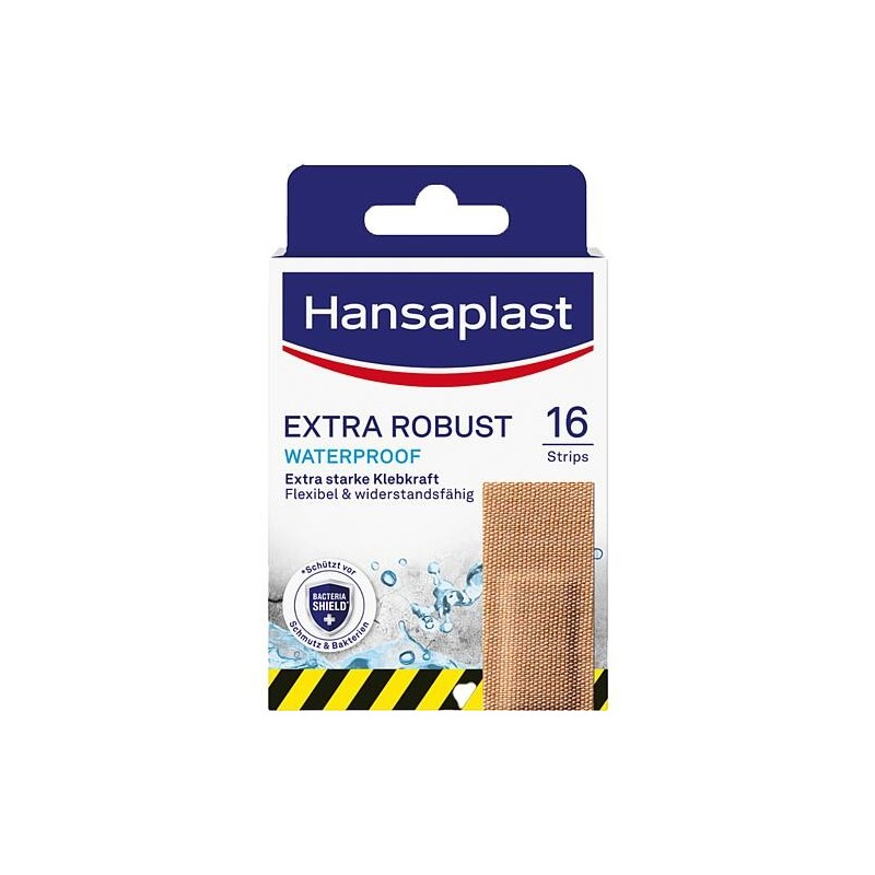 Pansement adhésif Hansaplast EXTRA ROBUST Strips 2,6 x 7,6 cm 16 pièces