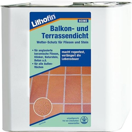 Étanchéité balcons & terrasses LITHOFIN, bidon de 2,5 l