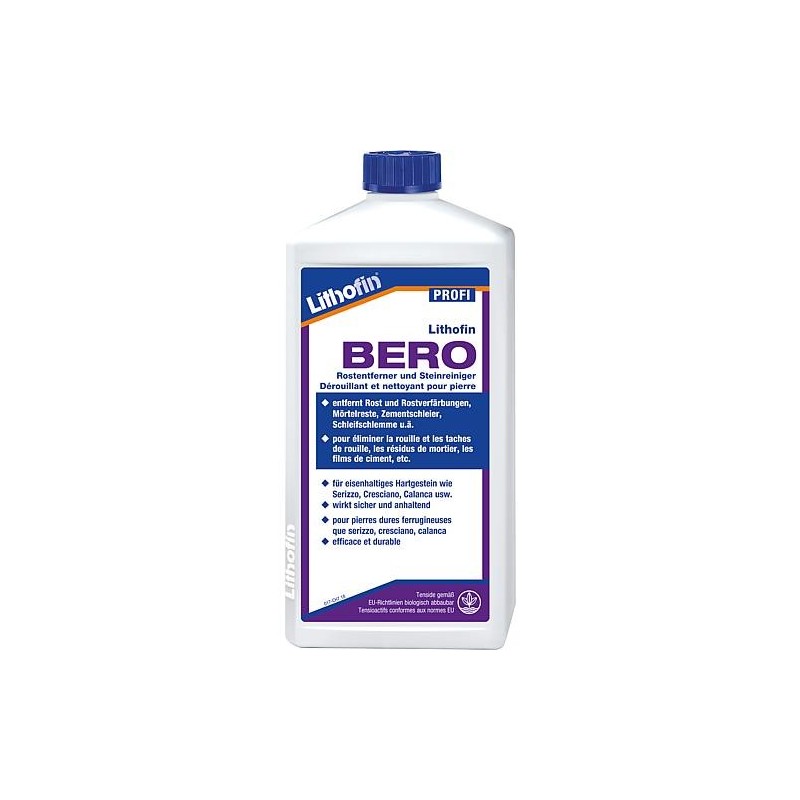 Produit anti-rouille LITHOFIN BERO, nettoyant pour sériçage, bouteille 1 l