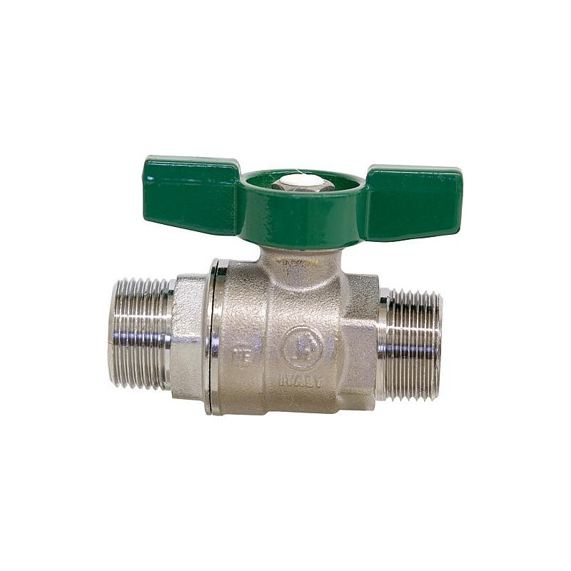 Robinet eau potable à tourn sphér R253D m/m 3/8" PN16 laiton chromé/manette papillon