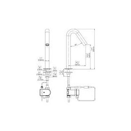 Mitigeur de lavabo Benkiser Sintra, déport 109 mm, capteur IR fonctionnement sur pile, chromé