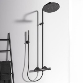 Système de douche IdealStandard Ceratherm T25, noir mat, a. douchette à main