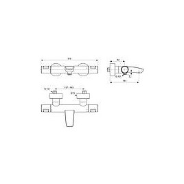 Thermostat de bain Ceratherm T25, noir mat