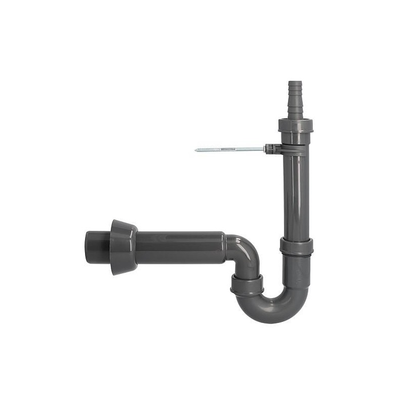 Siphon pour machine à laver 11/2" DN50 avec fixation murale en matière recyclée