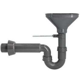 Siphon entonnoir DN40 avec fixation murale en matière recyclée