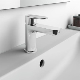 Mitigeur lavabo Ideal Standard Cerafine O, saillie de 114 mm, chromé, sans garniture d’écoulement