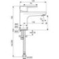 Mitigeur lavabo Ideal Standard Cerafine O, saillie de 114 mm, chromé, sans garniture d’écoulement