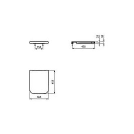 Siège WC Ideal Standard Blend Curve, carré avec Softclose