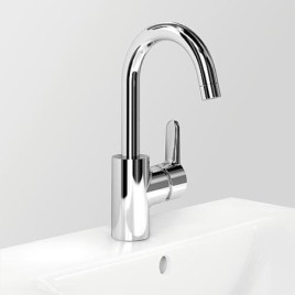 Mitigeur monocommande pour lavabo Connect Blue avec bec haut s. garn. d’écoul.