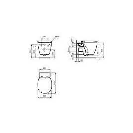 WC suspendu à rinçage en profondeur Ideal Standard Blend Curve AquaBlade, rond