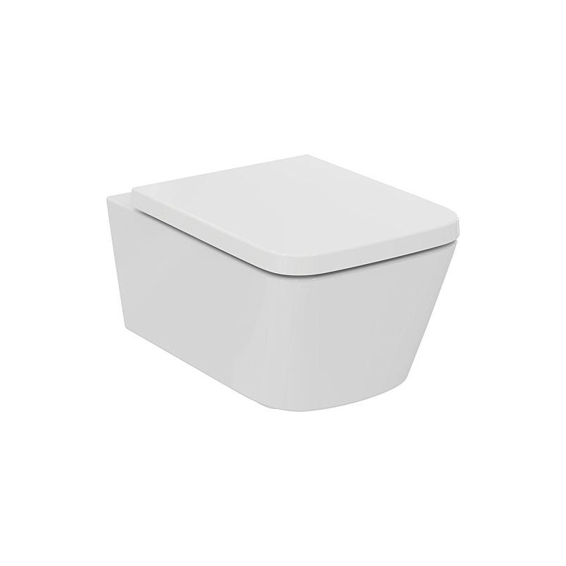 WC suspendu à rinçage en profondeur Ideal Standard Blend Cube AquaBlade, carré