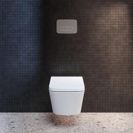 WC suspendu à rinçage en profondeur Ideal Standard Blend Cube AquaBlade, carré