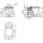 WC suspendu à rinçage en profondeur Ideal Standard Connect AquaBlade