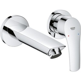 Mitigeur de lavabo mural Grohe Eurosmart chromé UP 2 trous saillie 171 mm