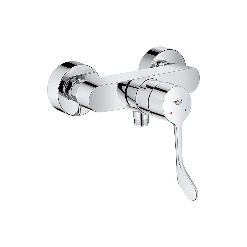 Mitigeur monocommande pour douche Grohe Eurosmart, chromé levier long